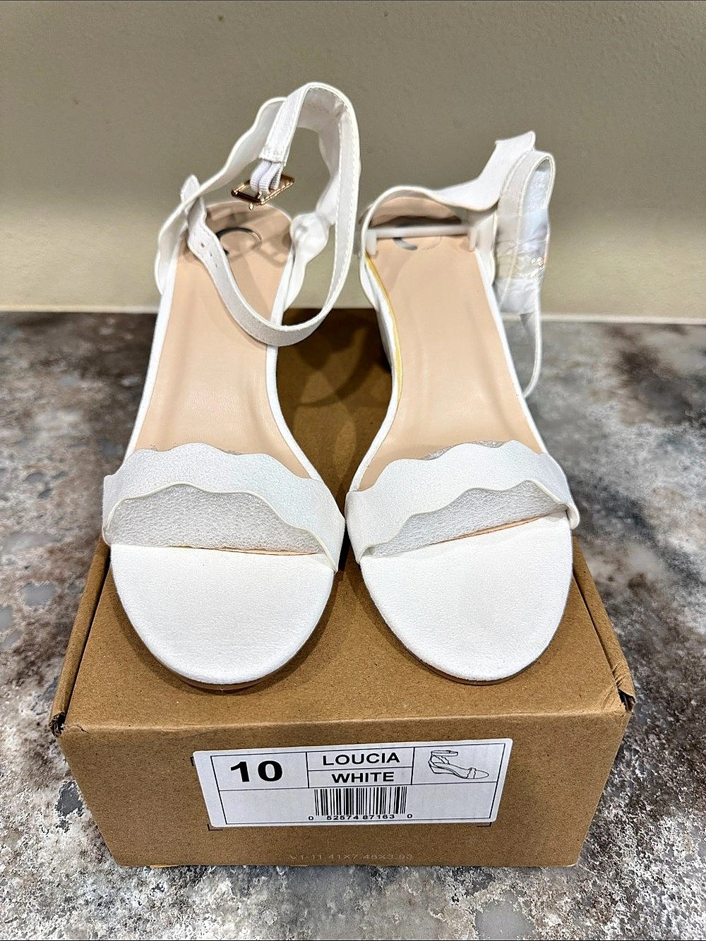 Journee Collection Loucia Wedge Sandal White US 10